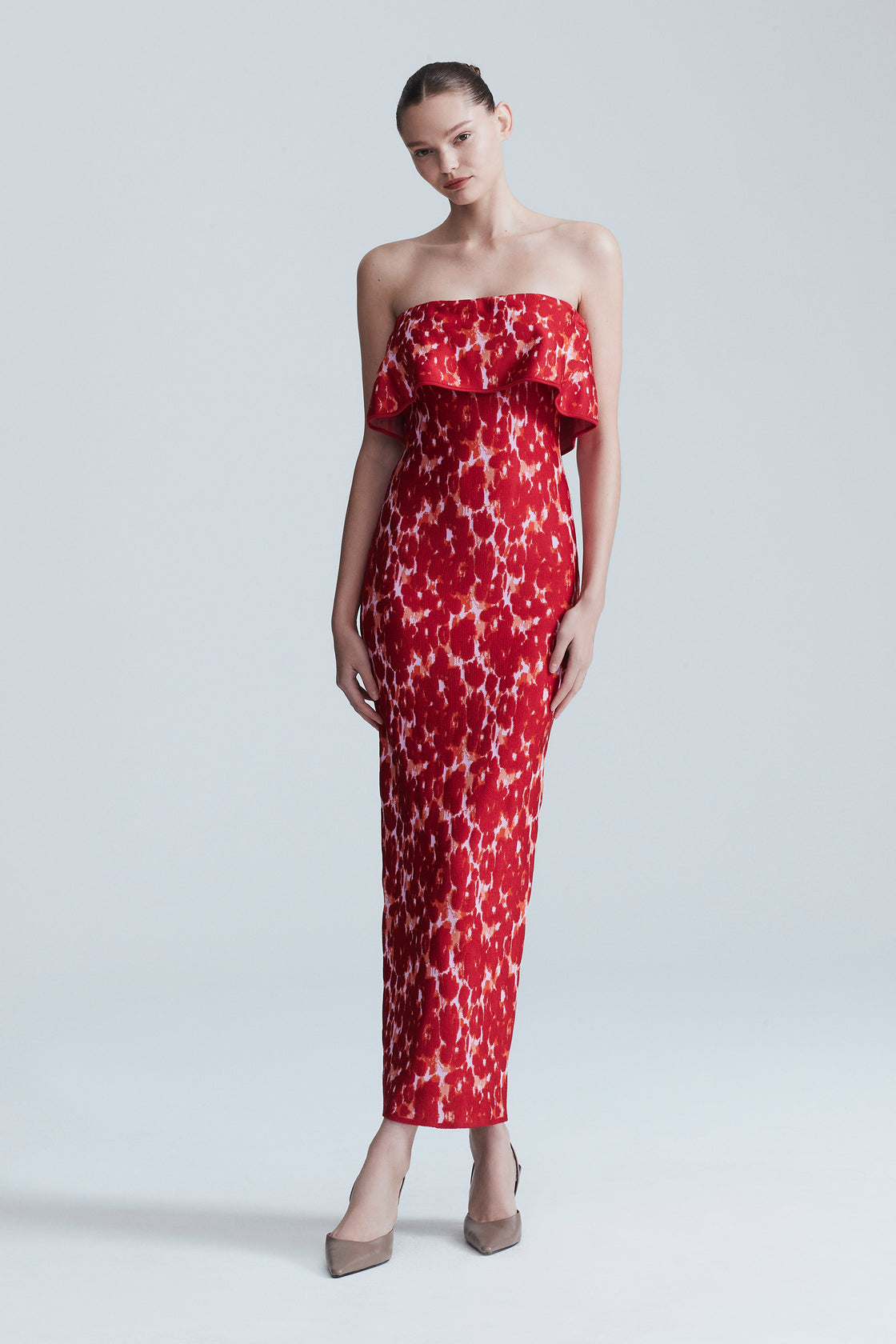 Floral Metallic Jacquard Sleeveless Fringe Detail Dress – Lela Rose