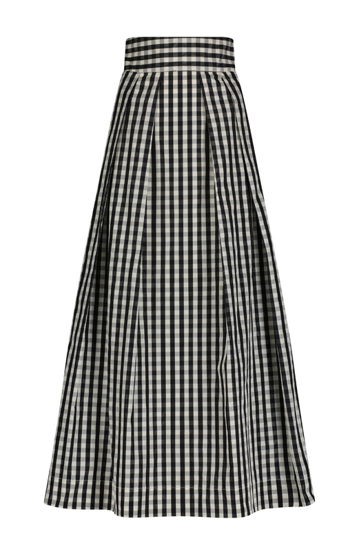 Plaid Taffeta Full Skirt