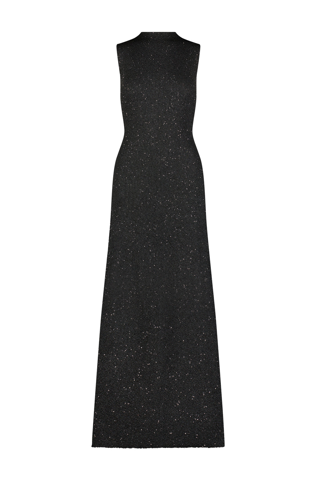 Sequin Knit Mock Neck Gown