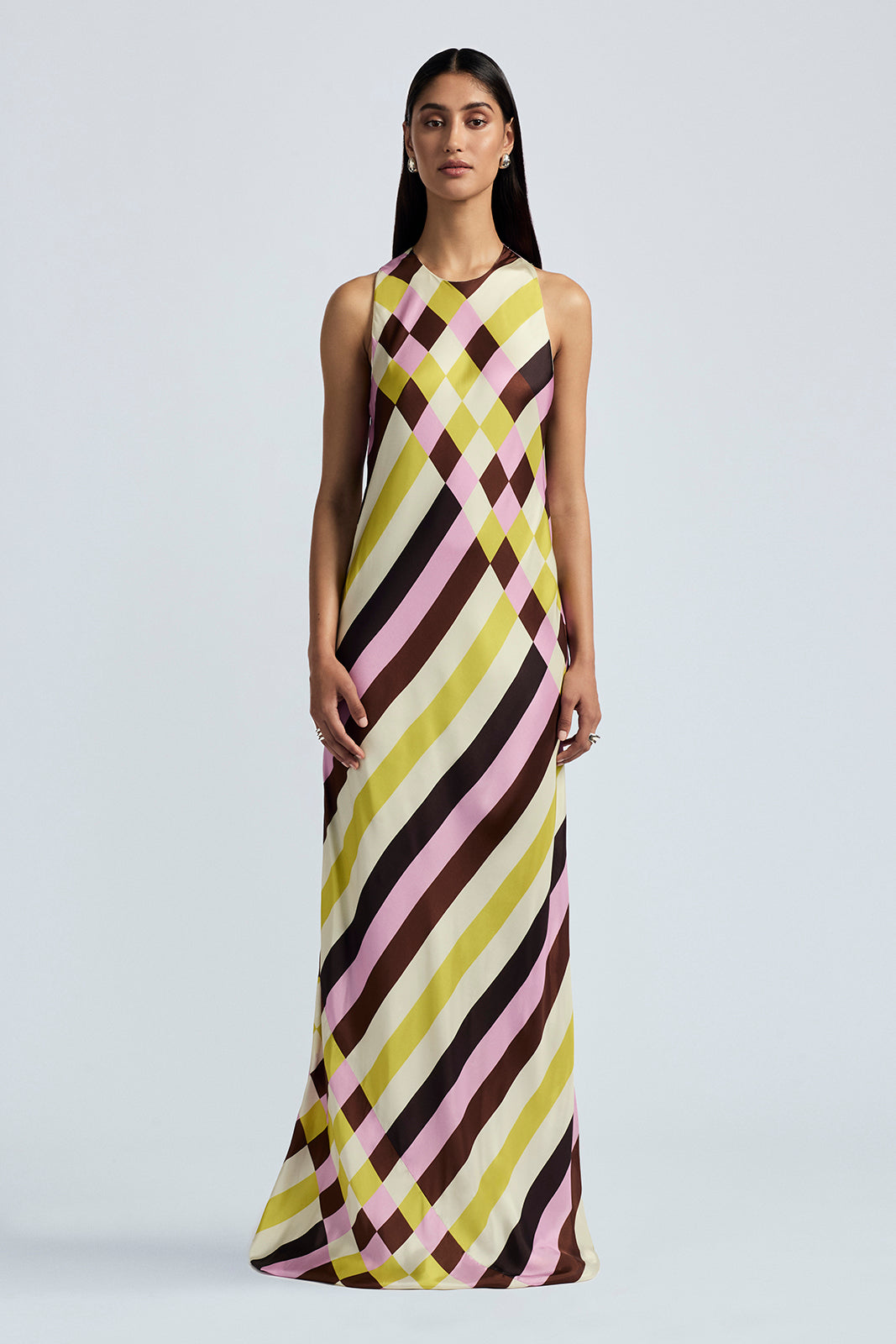 Striped Bias Gown