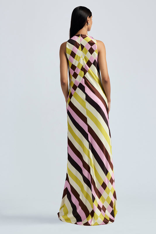 Striped Bias Gown