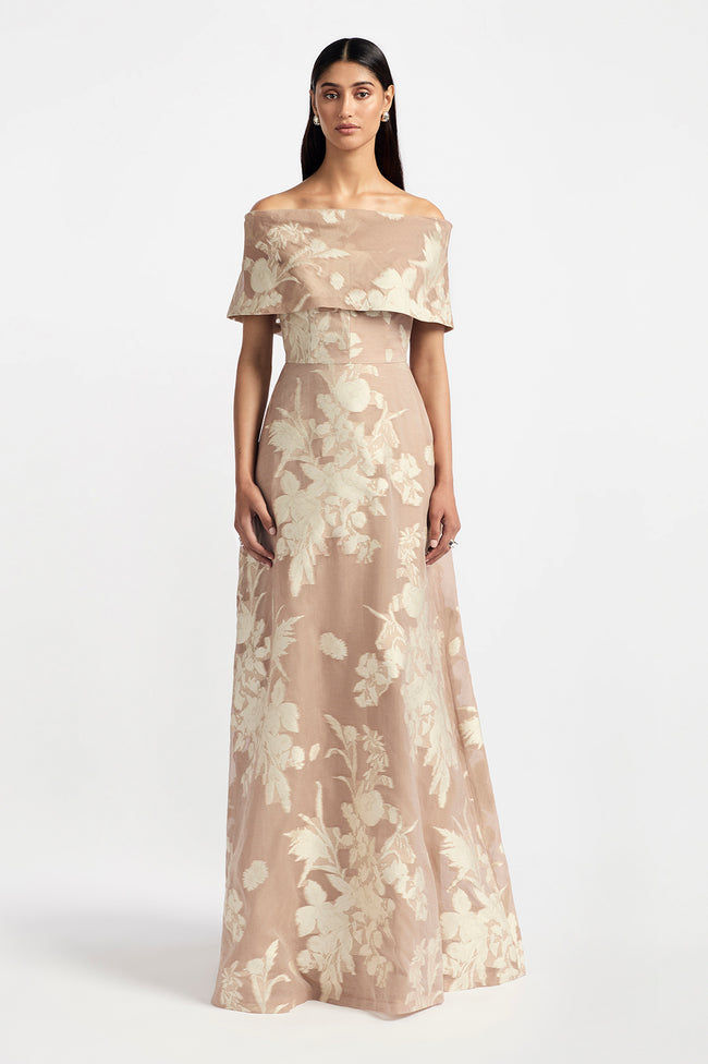 Floral Fil Coupe Deedie Gown