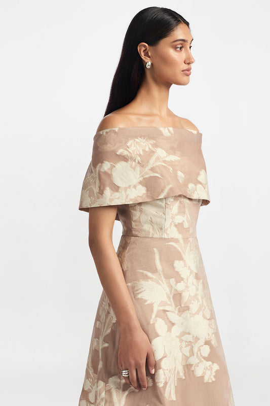 Floral Fil Coupe Deedie Gown