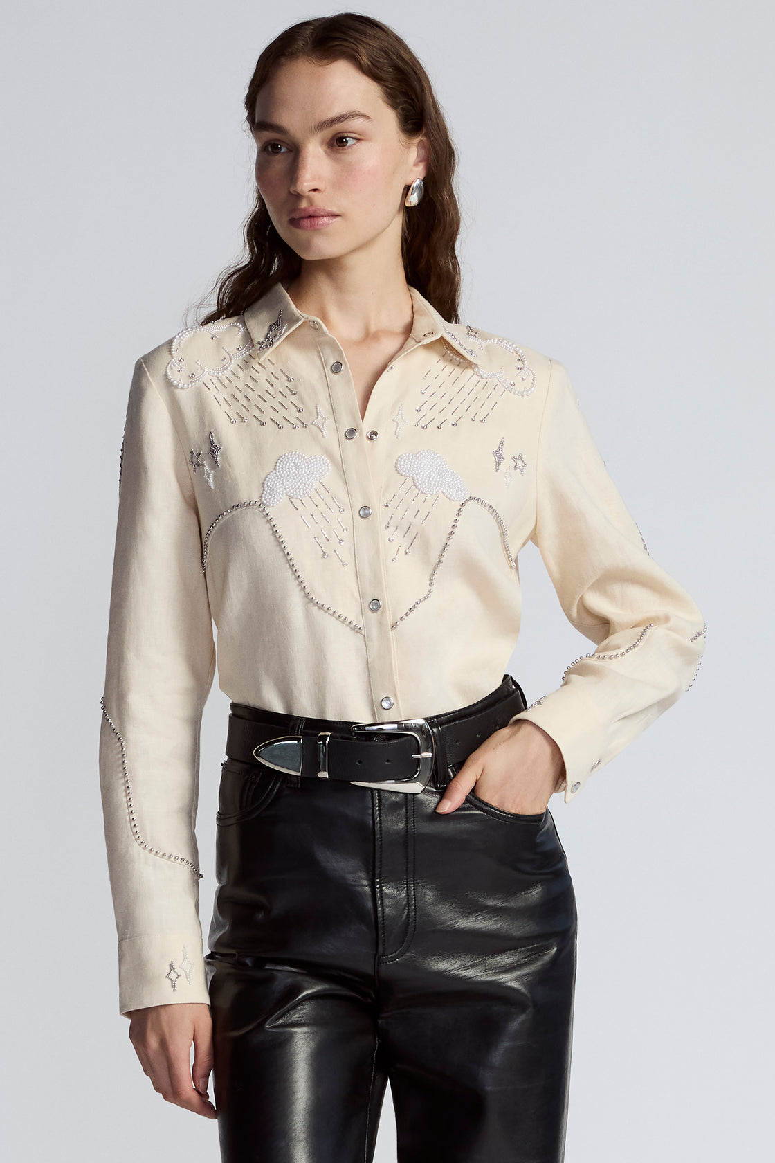 Cloud Embroidered Shirt