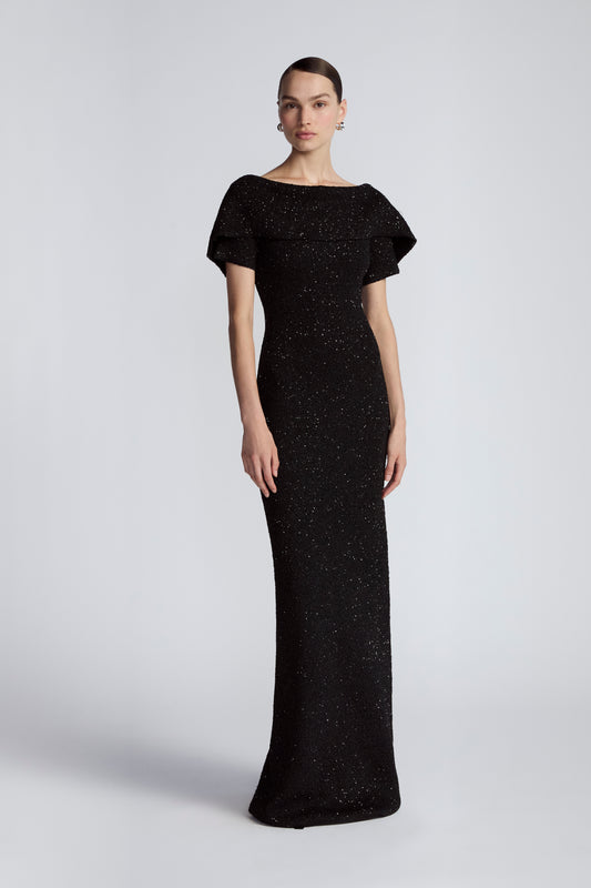 Sequin Knit Cuff Gown