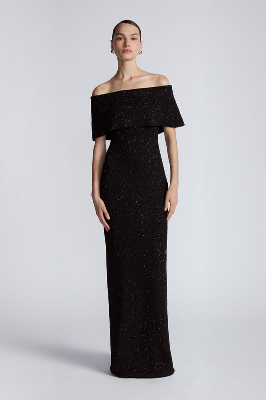 Sequin Knit Cuff Gown