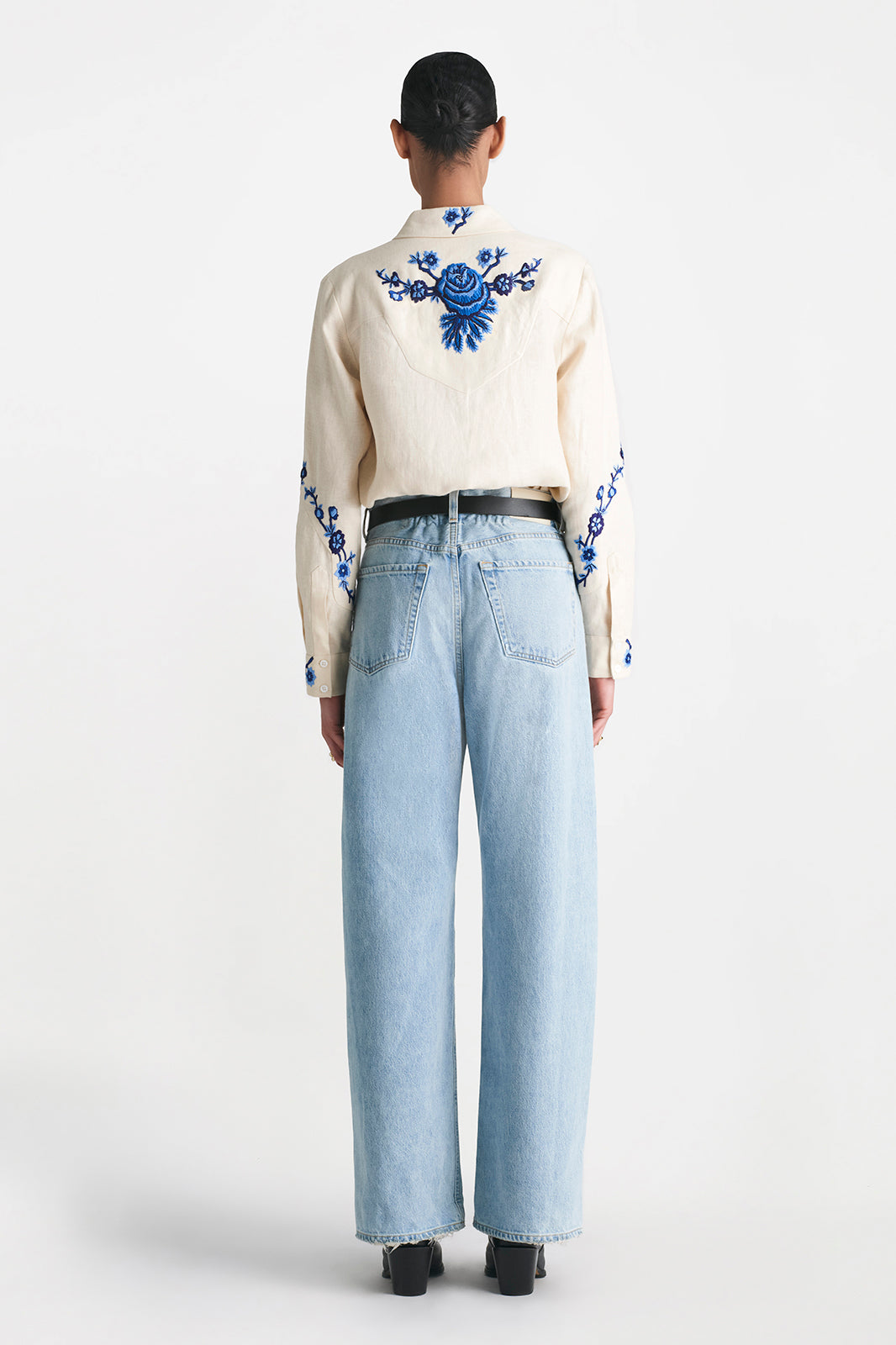 Floral Thread Embroidery Shirt