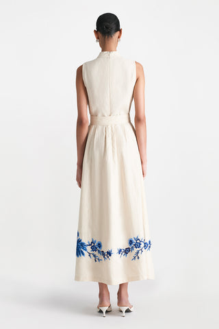 Floral Thread Embroidery Margot Dress