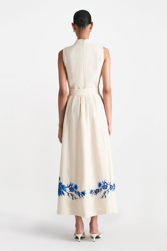 Floral Thread Embroidery Margot Dress