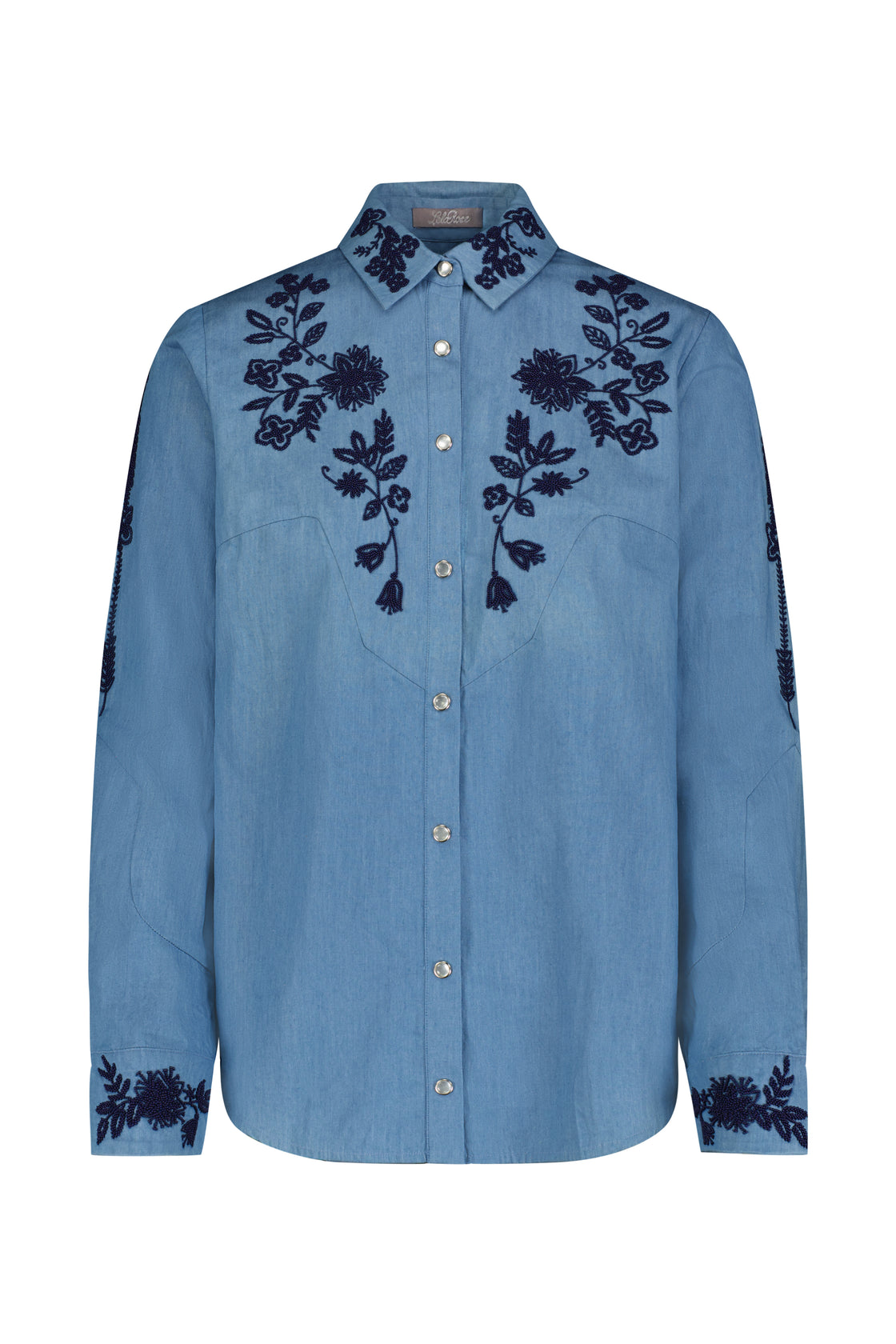 Floral Seed Bead Classic Ranch Shirt